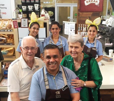 Sam and his team at Muffin Break Sanctuary Lakes
